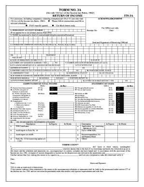 Form 3A Income Tax Return