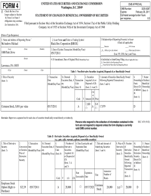 SEC Form 4 Statement of Changes in Beneficial Ownership
