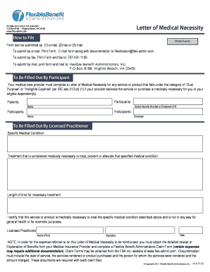 Letter of Medical Necessity