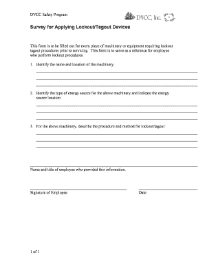 FORM Lock Out Tag Out Survey.pdf - the DVCC Employee Portal