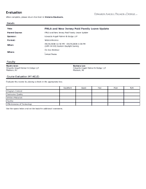 Kaiser permanente fmla form - FMLA and NJ Paid Family Leave Act Evaluation Form