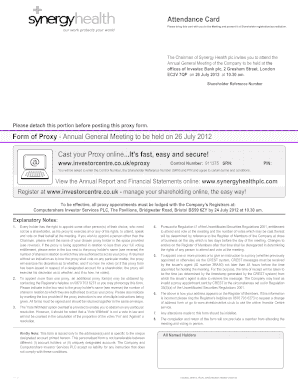 Annual General Meeting Proxy Form