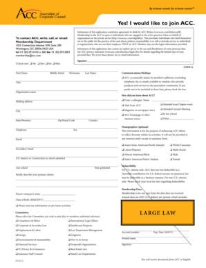 ACC Membership Application Form