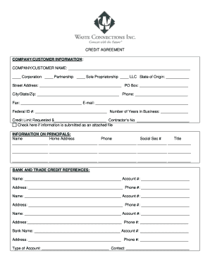 Credit Agreement Template