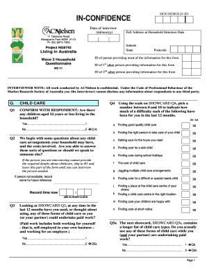 Child Care Questionnaire