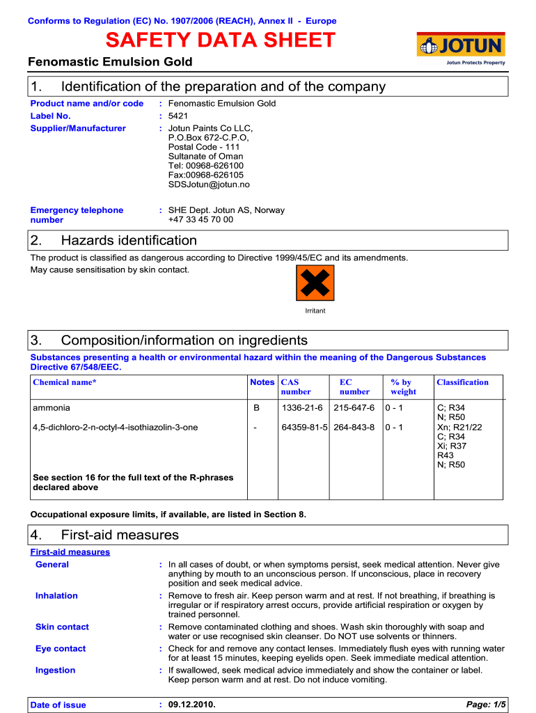 Safety Data Sheet For Paint - Fill Online, Printable, Fillable Intended For Free Msds Label Template
