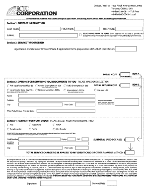 Passport Application Form
