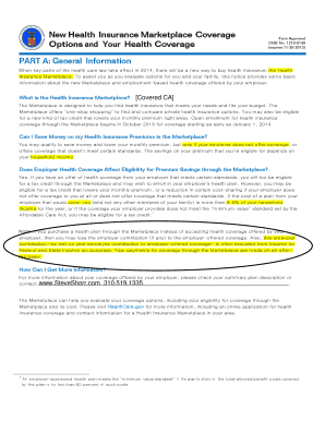 Health Insurance Marketplace Coverage Options