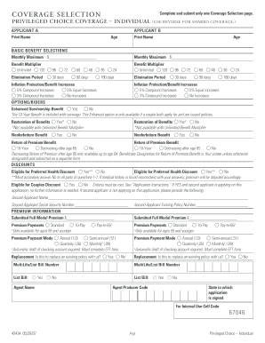 Long Term Care Insurance Application