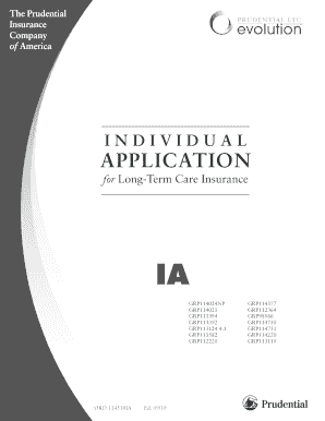 Prudential Long-Term Care Insurance Application
