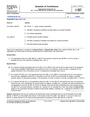 Schedule B Form 990