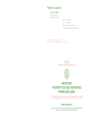 Lafayette Parish Tax Exemption Analysis Form