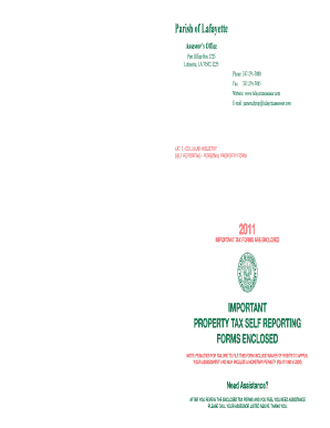 Lafayette Parish Personal Property Tax Form