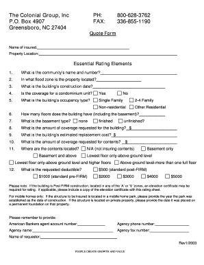 Insurance Quote Form