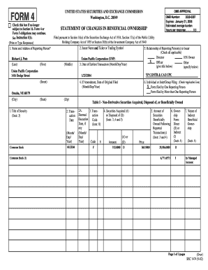 Form 4 Statement of Changes in Beneficial Ownership