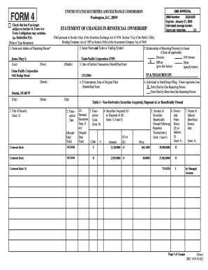 Form 4 Statement of Changes in Beneficial Ownership