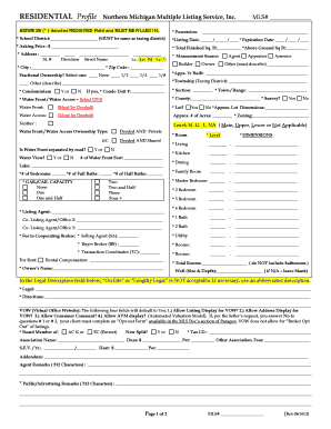 Residential Property Listing Form