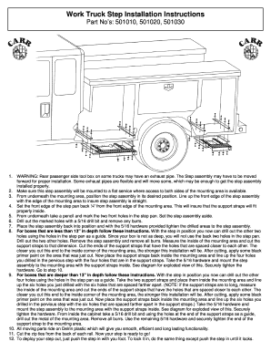 CARR - Work Truck Step Installation Instructions - CARiD.com