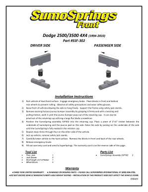 SumoSpring Installation Instructions
