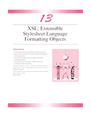 Extensible Stylesheet Language Formatting Objects - PerfectXML.com