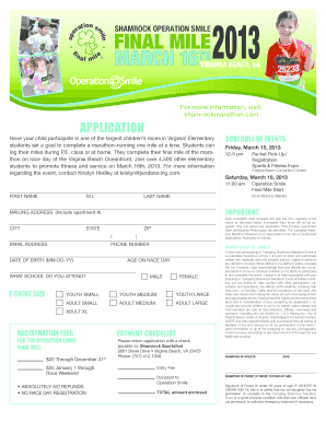 Virginia Beach Children's Race Application