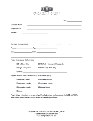 Contractor Qualification Form