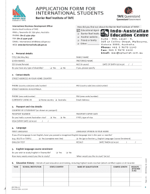 International Student Application Form