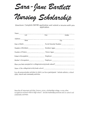 Scholarship Application Form