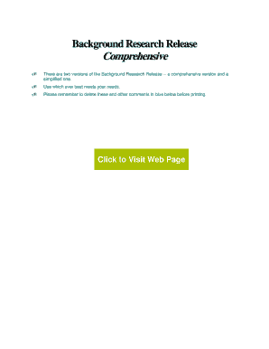 Background Research Release Use this sample agreement to document a prospective employees approval for you to contact their previous employer