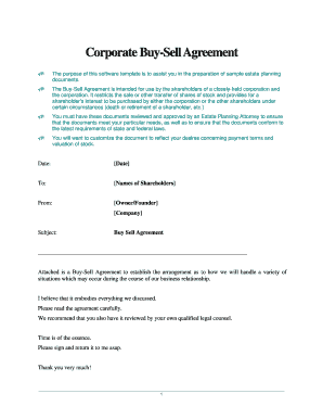 Corporate Buy-Sell Agreement