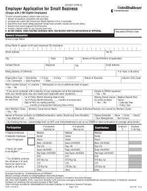 Employer Application for Small Business