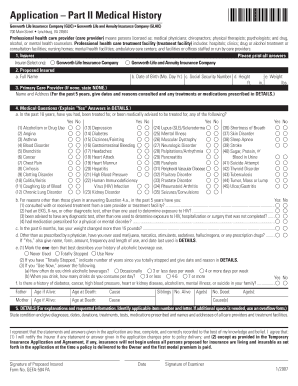 Genworth Life Insurance Medical History Application