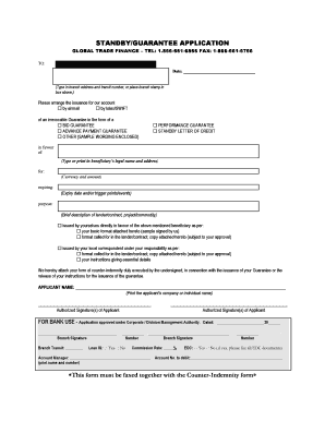 Guarantee Application Form - TD Securities