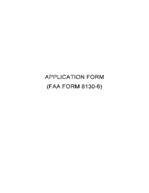 APPLICATION FORM (FAA FORM 8130-6) - FAA Aircraft certification