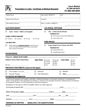 Certificate of Medical Necessity