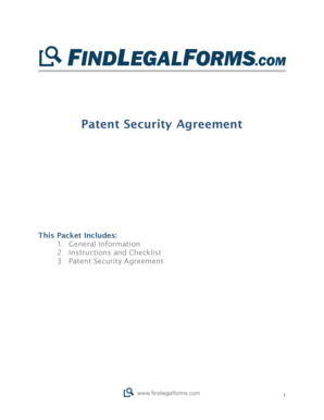 Security agreement in word format - Patent Security Agreement - FindLegalForms