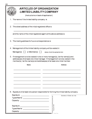 Idaho Articles of Organization