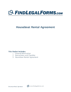 Houseboat Rental Agreement