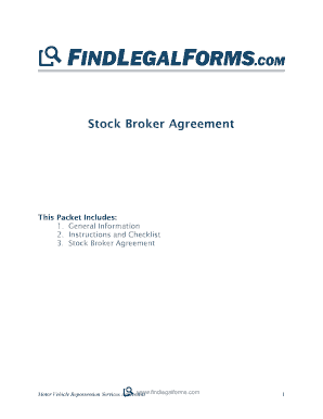 Stock Broker Agreement