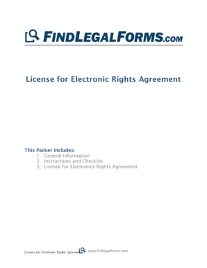 License for Electronic Rights Agreement