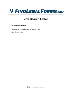 Job Search Letter Template