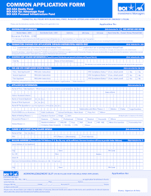 Mutual Fund Application Form