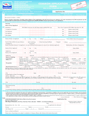 Quantum Mutual Fund Application Form