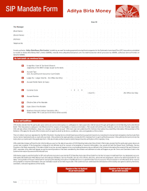SIP Mandate Form