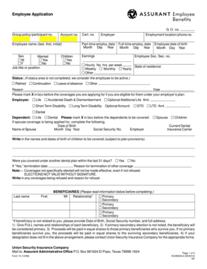 Employee Application Form