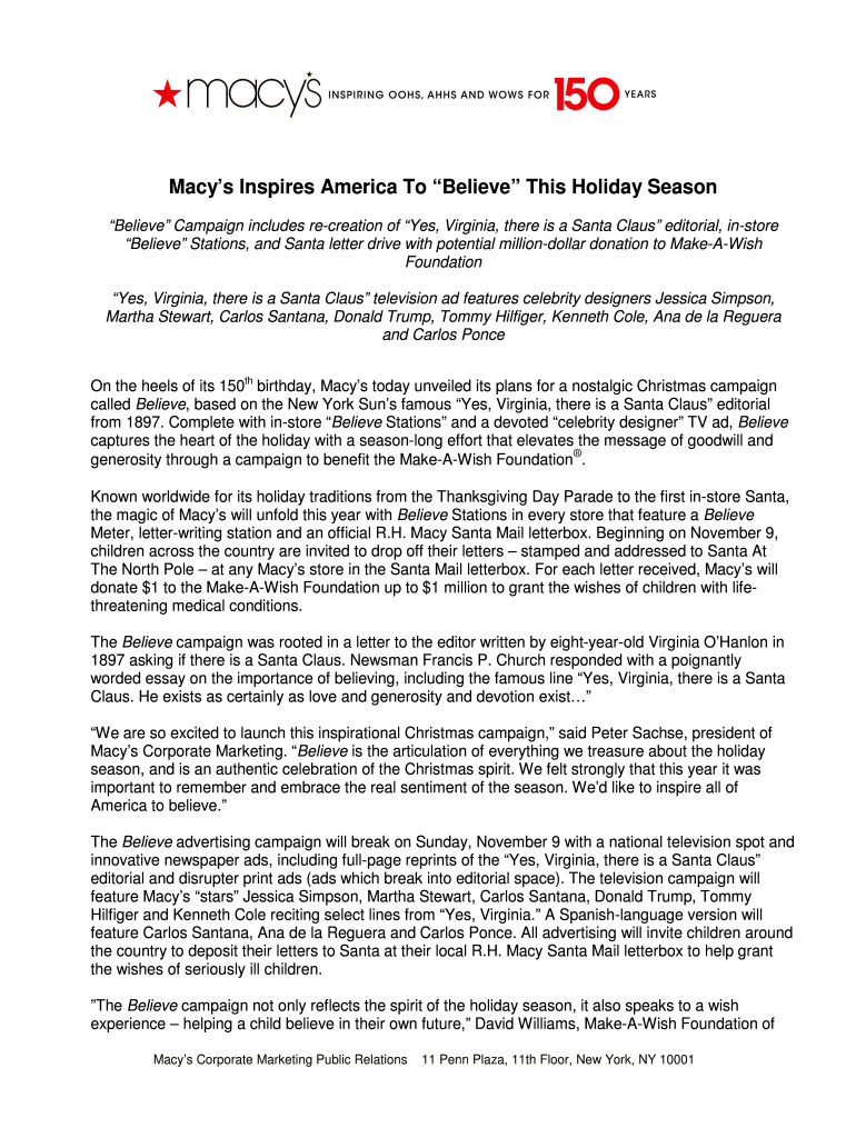 macy's believe campaign 2022 Preview on Page 1