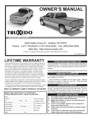 TruXedo Pickup Bed Cover Owner’s Manual