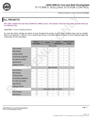 PI FORM 5: BUILDING SYSTEM CONTROL - LEED Online