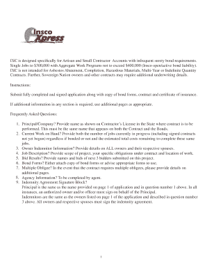 Insco Xpress Contract Application