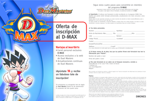 Formulario de inscripción al programa D-MAX